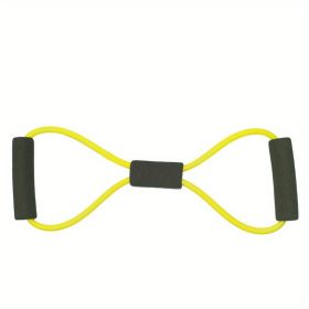 8-shaped Yoga Elastic Tension Band For Men Women Home Gym Pilates Fitness, Arm Back Shoulder Training Resistance Band, Yoga Stretch Belt (color: Yellow)