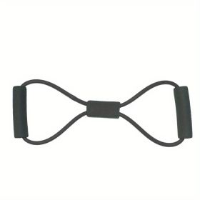 8-shaped Yoga Elastic Tension Band For Men Women Home Gym Pilates Fitness, Arm Back Shoulder Training Resistance Band, Yoga Stretch Belt (color: Black)