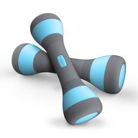 1 pair Ladies Adjustable Dumbbells Fitness Equipment Barbell Tablets Cast Iron Coated Plastic Yoga Dumbbell Plastic Dumbbells 2 Kilos to 4kilos W (color: Blue)